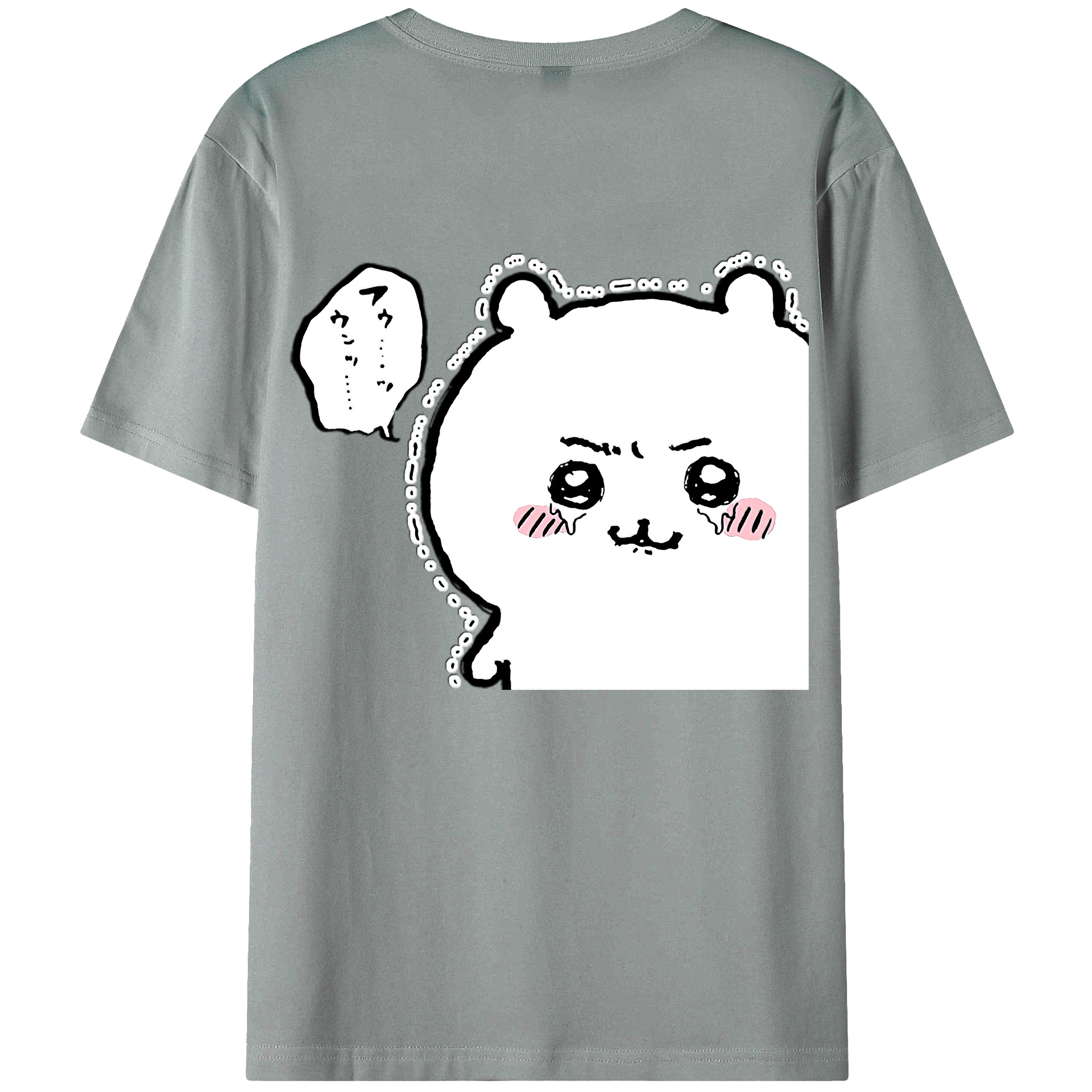 （画像用） ちいかわ ちいかわ Chii-kawa chiikawa 綿100％ メンズ半袖Tシャツ（バックプリント） 通気性
